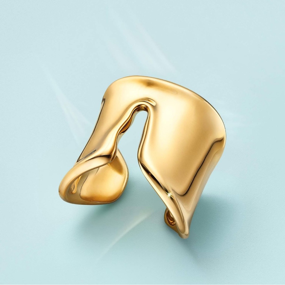 Sculptural Gold-Tone Ring Adjustable